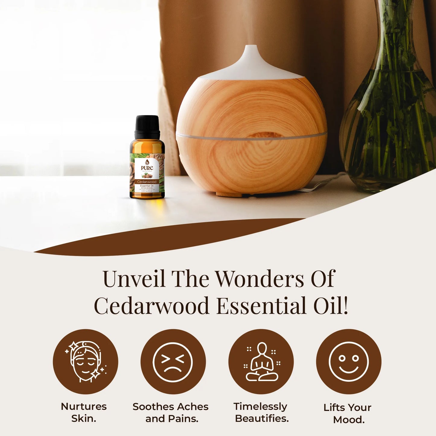 Pure Cedarwood Essential Oil